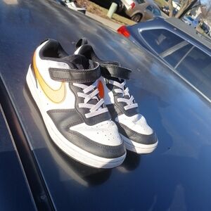 Nike Kids' Black, White, and Orange Sneakers